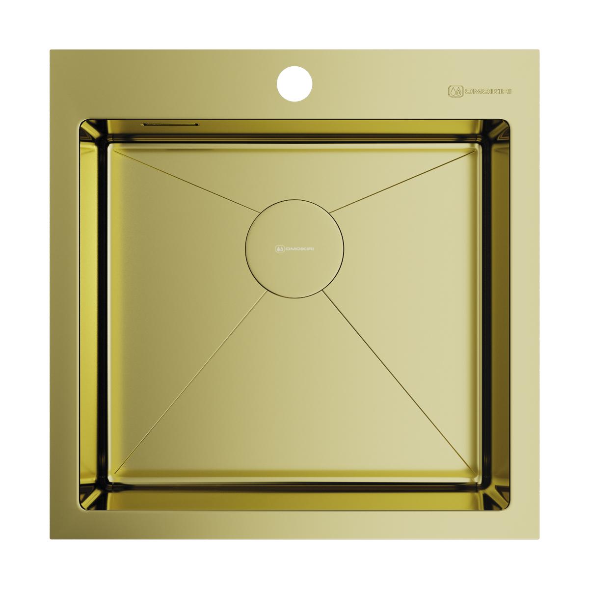 Врезная кухонная мойка Omoikiri Akisame 51-LG нерж.сталь/светлое золото 4973439
