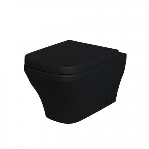 Унитаз подвесной безободковый Ambassador Benefit 203T20201R (53.5х34х36) черный, 1 место