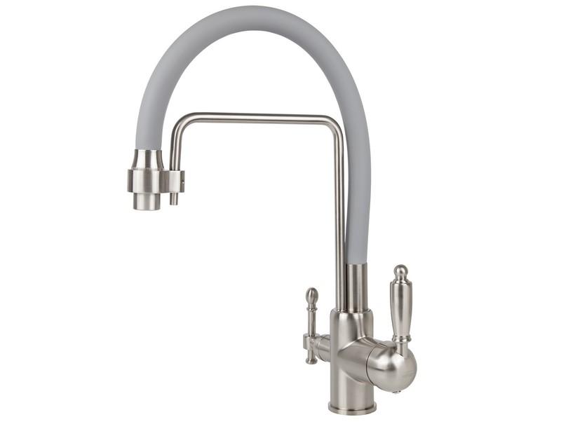 Смеситель для кухни Viko V-5618 серый/хром