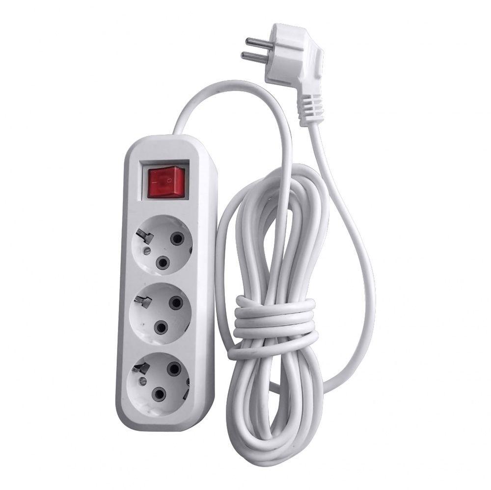 Удлинитель трехместный с/з с выключателем Stekker Home HM03-31-03 39198