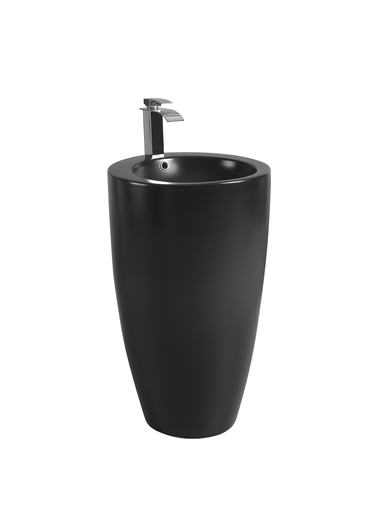 Раковина для ванной напольная 49х49х82 WeltWasser Leerbach 4949 MT-BL 10000013337 черная матовая