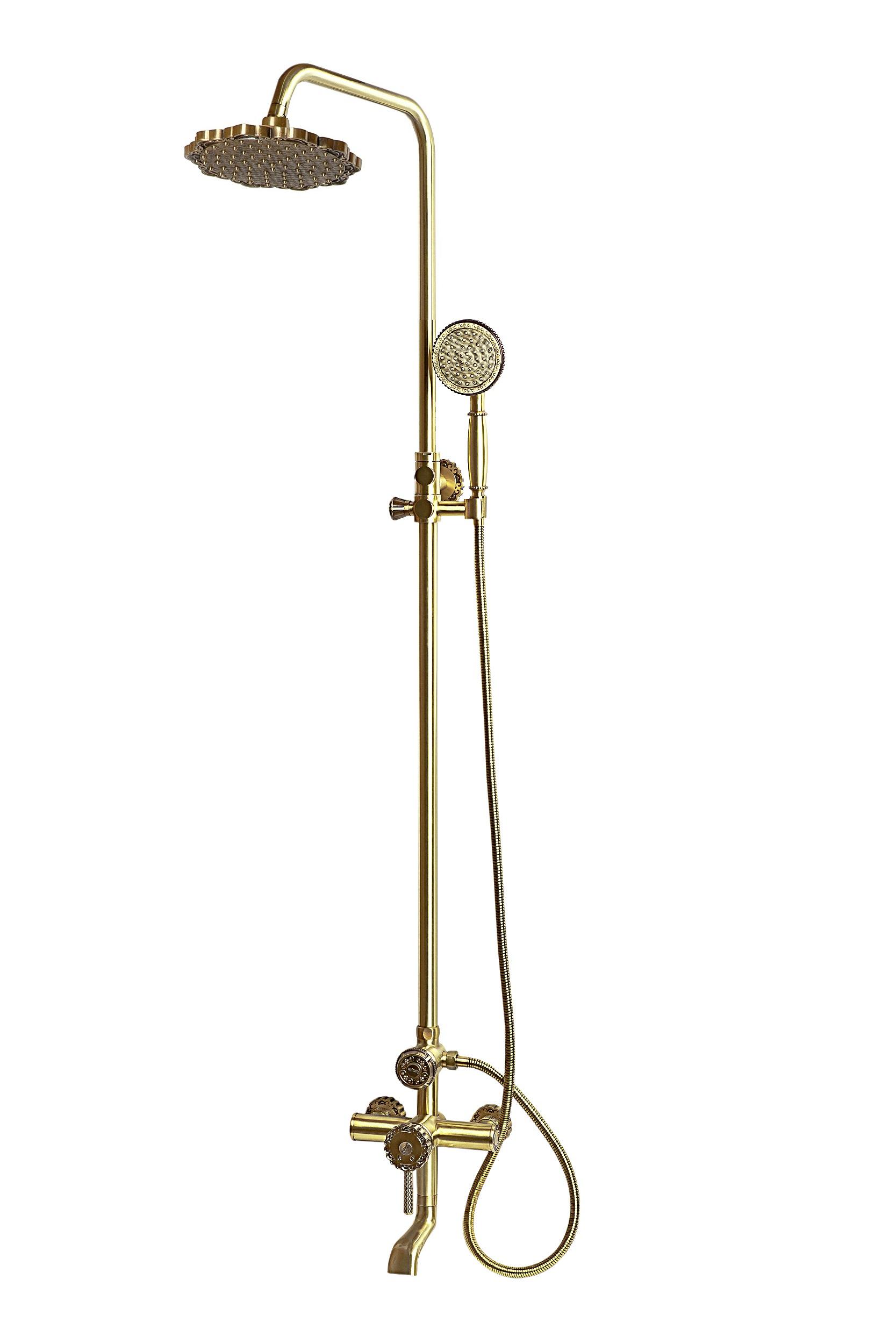 Душевая стойка Milacio Baroque бронза MC.102.1BR