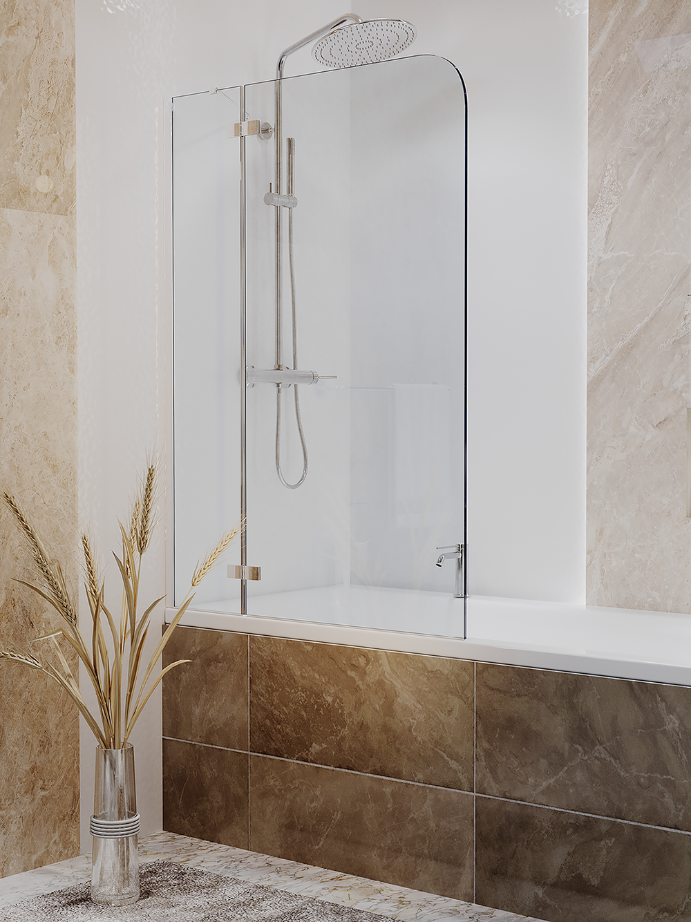 Шторка на ванную WeltWasser WW100 100D2-100 10000001225