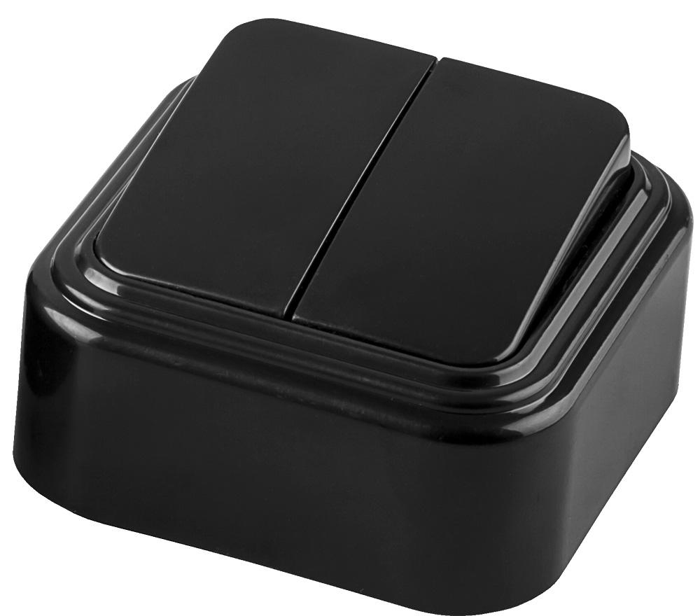 Выключатель двухклавишный Stekker Брест PSW06-22-20 32745