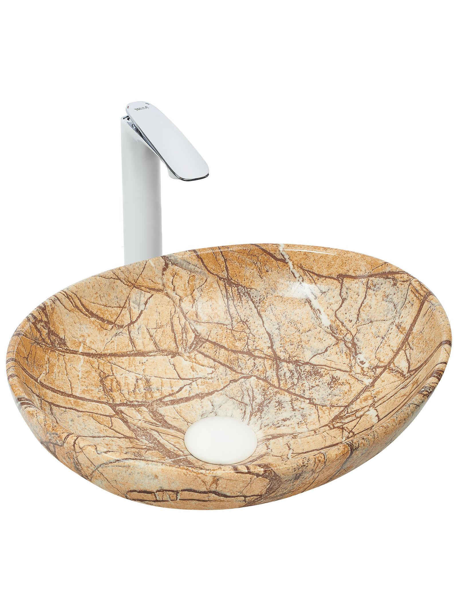 Раковина накладная WeltWasser 41/33.5/14.5 WW Elbach 3078 M818 10000004552 мрамор