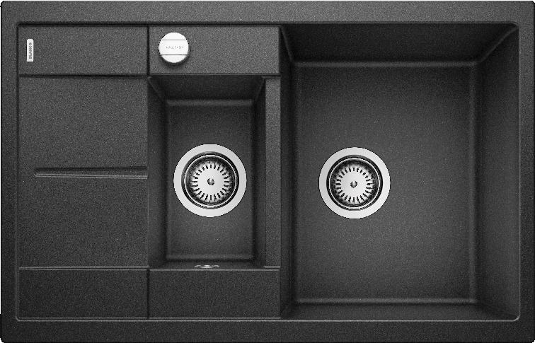 Врезная кухонная мойка Blanco METRA 6S Compact SILGRANIT PuraDur антрацит