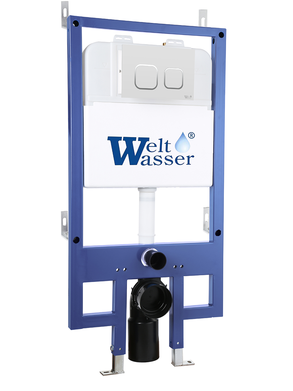 Инсталляция для подвесного унитаза WeltWasser Bamberg 545 WT 10000013448 кнопка белый