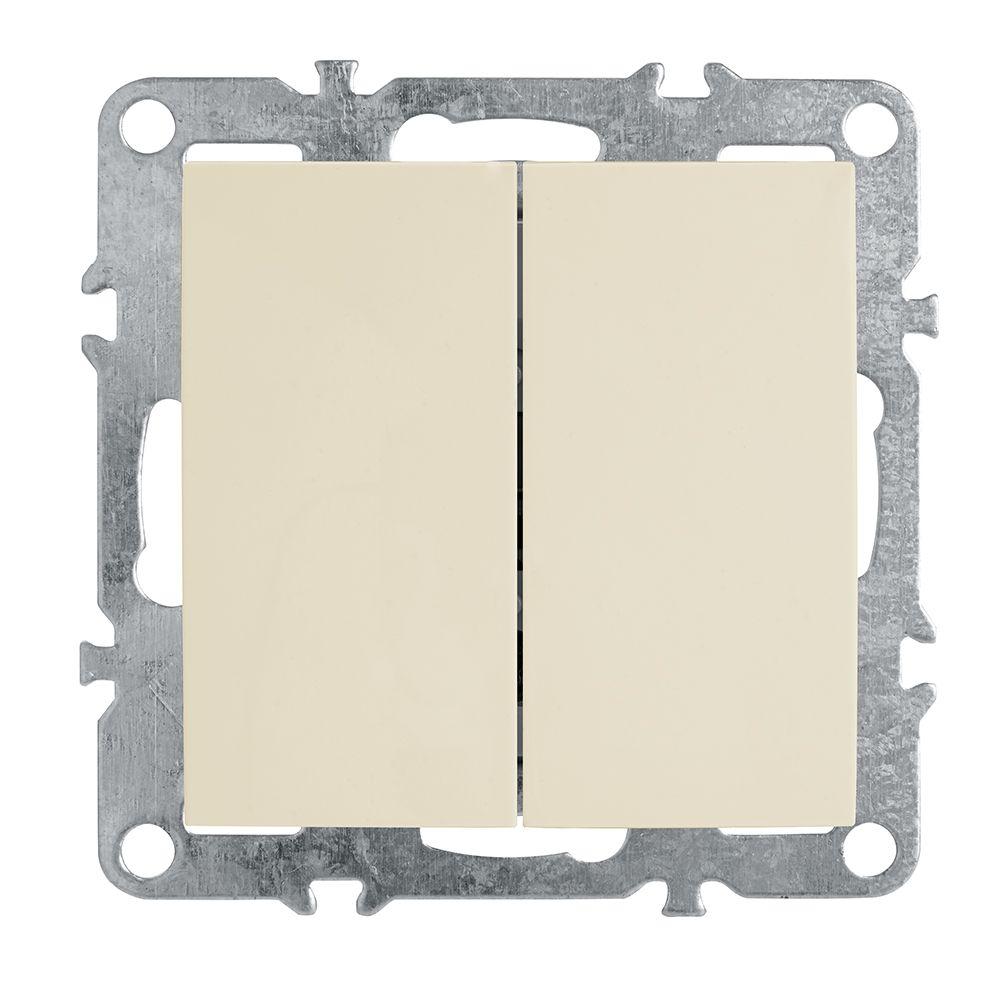 Выключатель двухклавишный Stekker Эрна PSW10-9104-02 39323