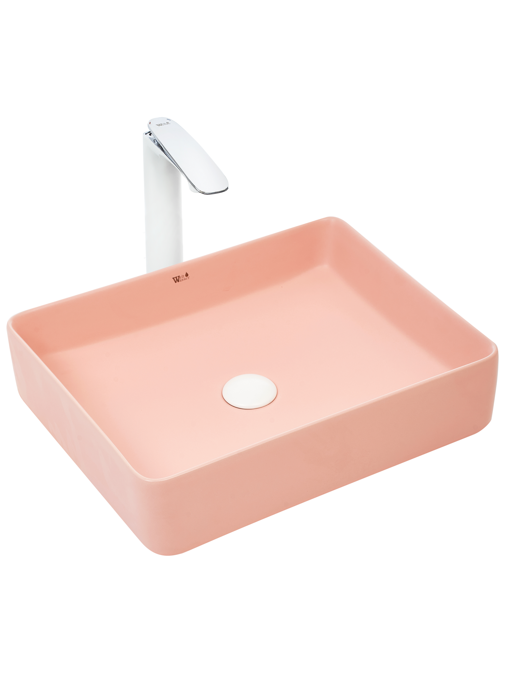 Раковина накладная WeltWasser 51/40.5/11 WW Elbach 2178 MP 10000004511 матовая розовая
