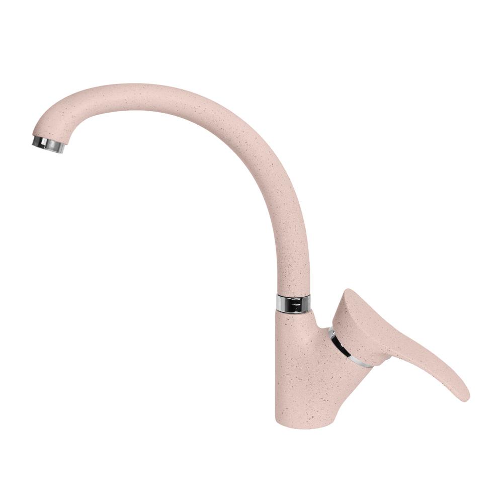 Смеситель для кухни AquaGranitEx C-3040 (315) розовый