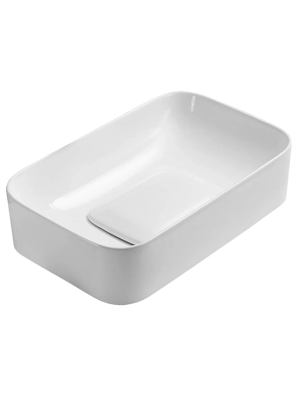 Раковина накладная WeltWasser 70.5/35/15 WW Elbach 78575-70 GL-WT 10000008699 глянцевая белая