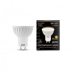 Лампа светодиодная Gauss LED MR16 5W 2700K GU10