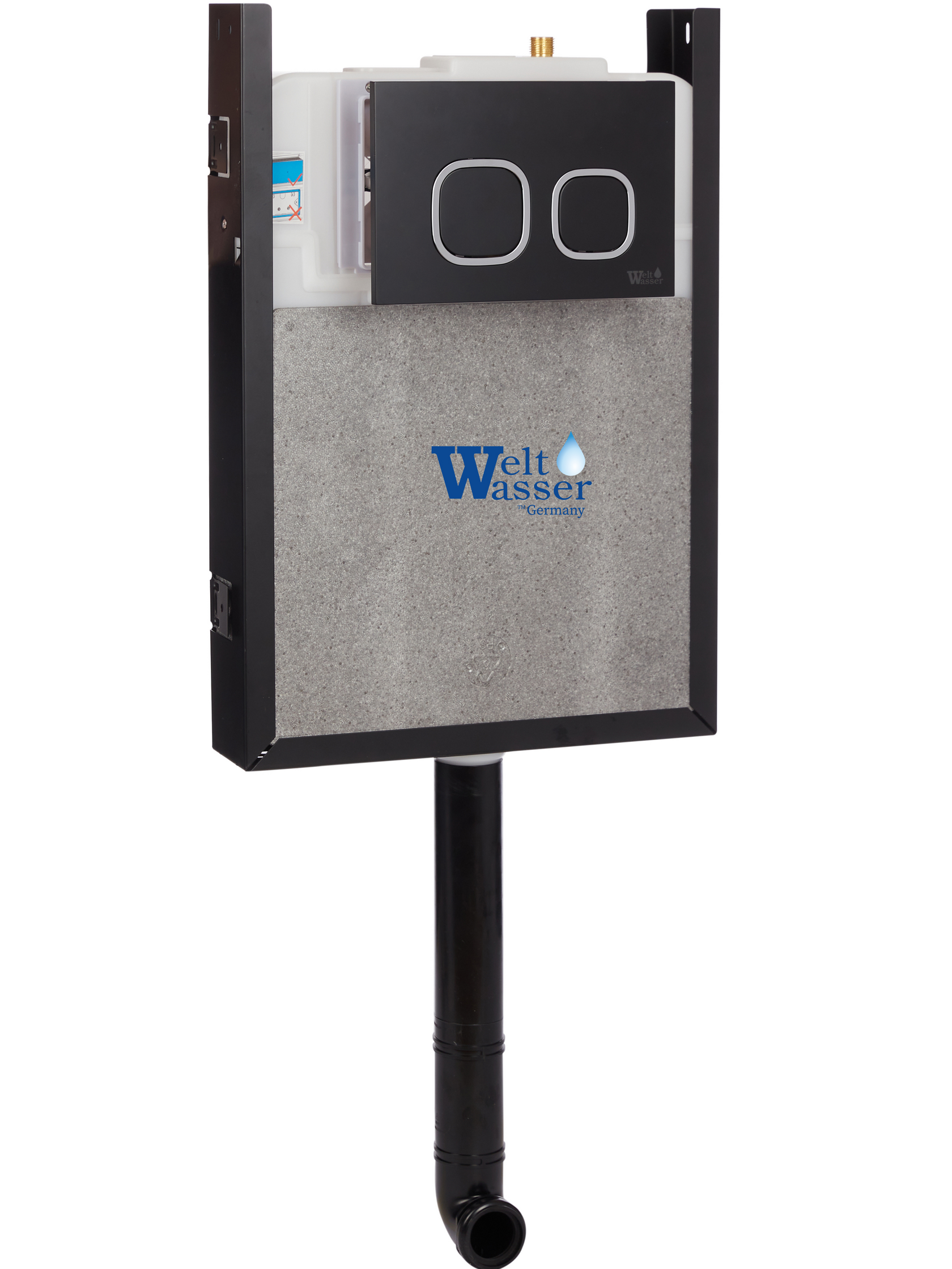 Инсталляция для напольного унитаза WeltWasser WW Amberg 404 BL 10000009856 черная кнопка