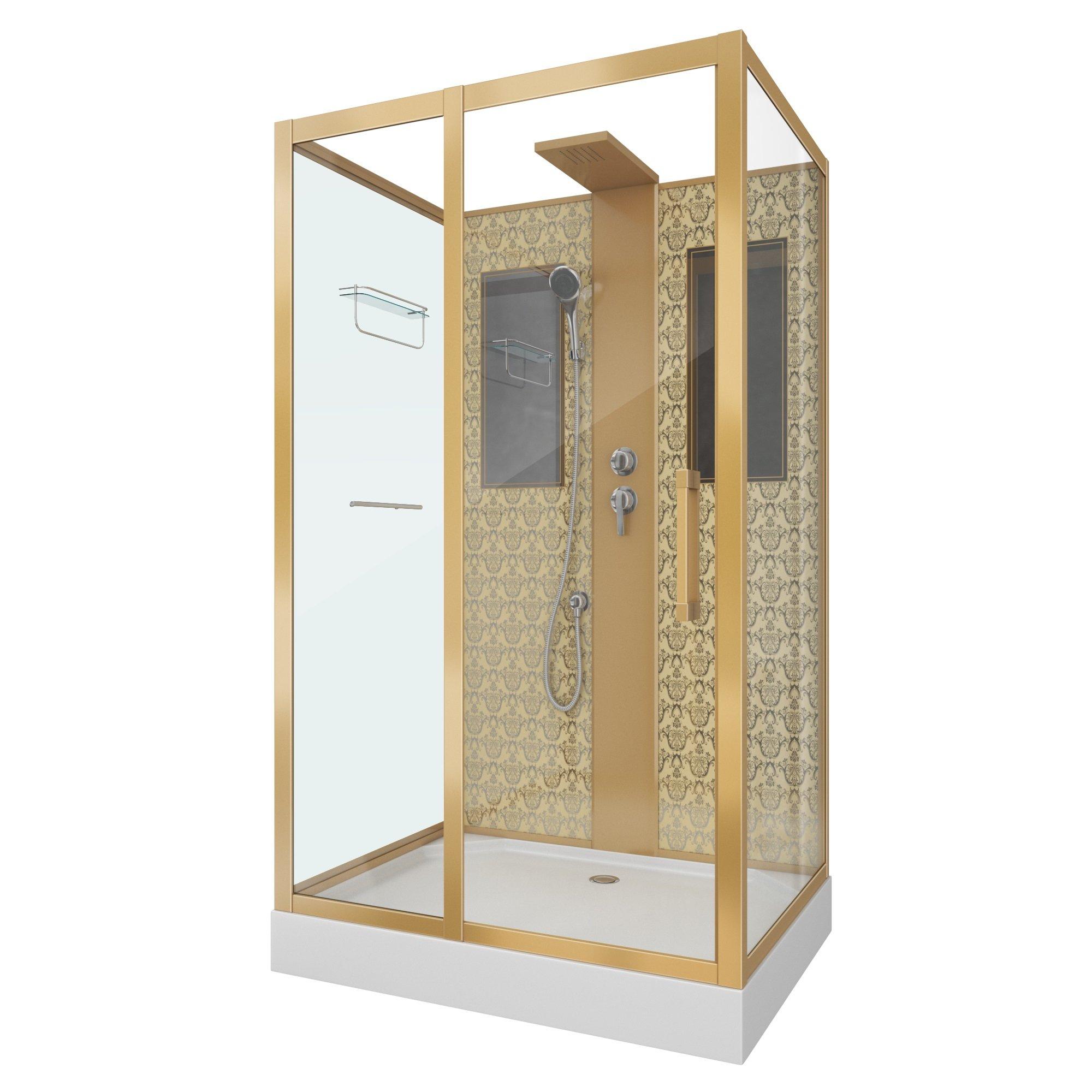 Душевая кабина Niagara Luxe 7711GBK 90x120 низкий поддон (5 мест)