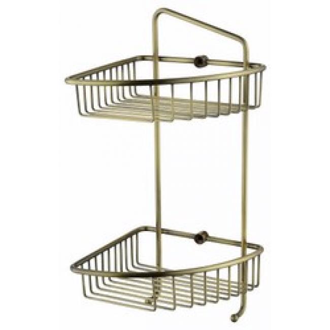 Полка настенная двойная Kaiser KH-5071 угловая Bronze