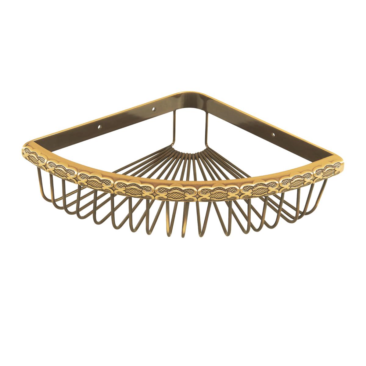 """Аксессуары"" Jasmine полка угловая, 240х240х90 мм, бронза"