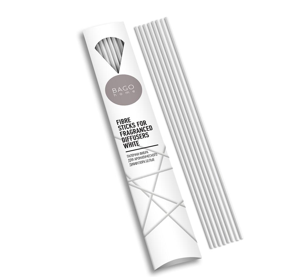 Палочки для ароматического диффузора фибра BAGO 20 см белые