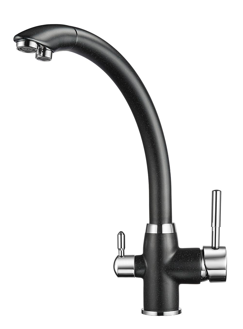 Смеситель для кухни (мойки) Granula 2167 чёрный