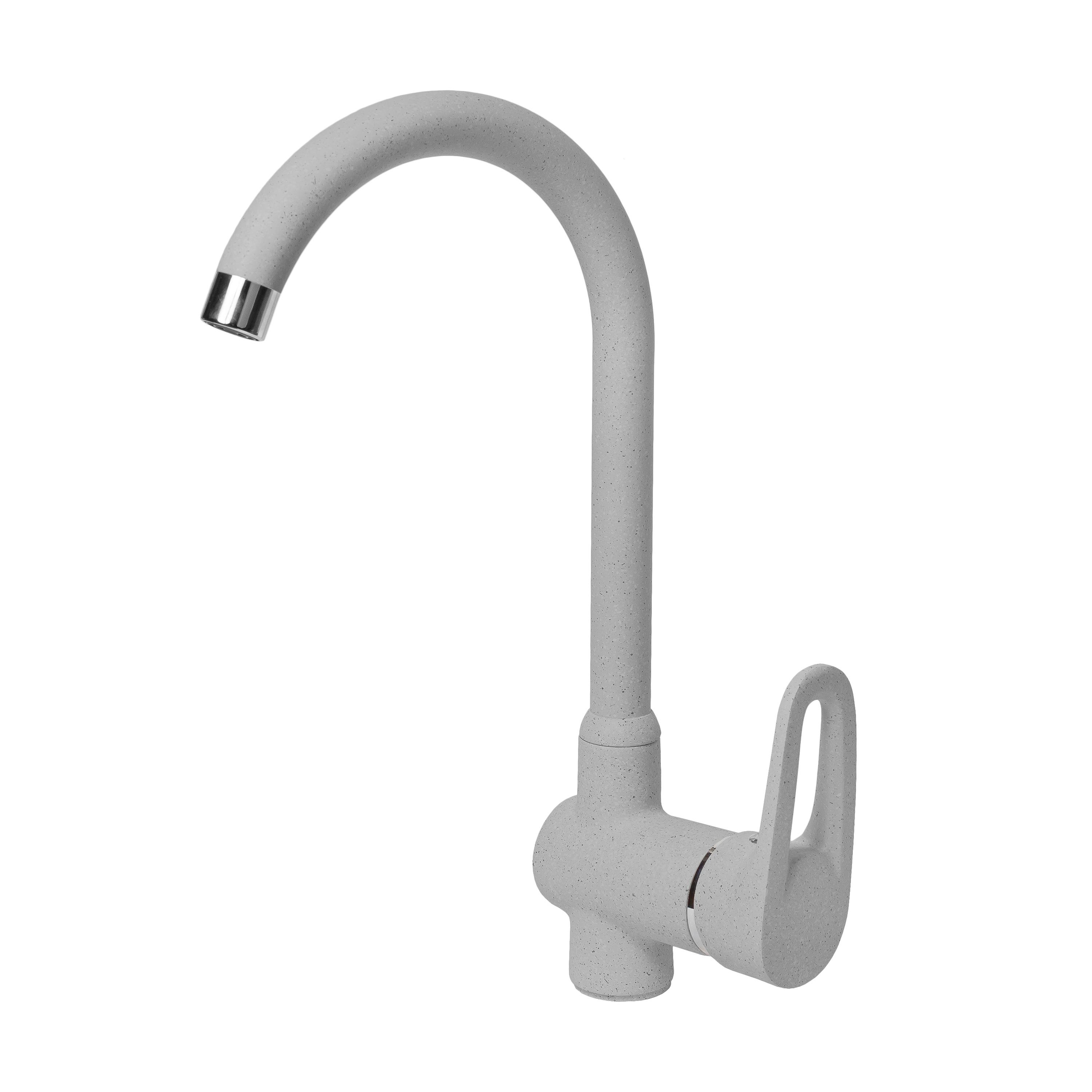 Смеситель для кухни AquaGranitEx C-5035 (310) серый