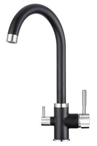 Смеситель для кухни (мойки) Granula 2168 шварц