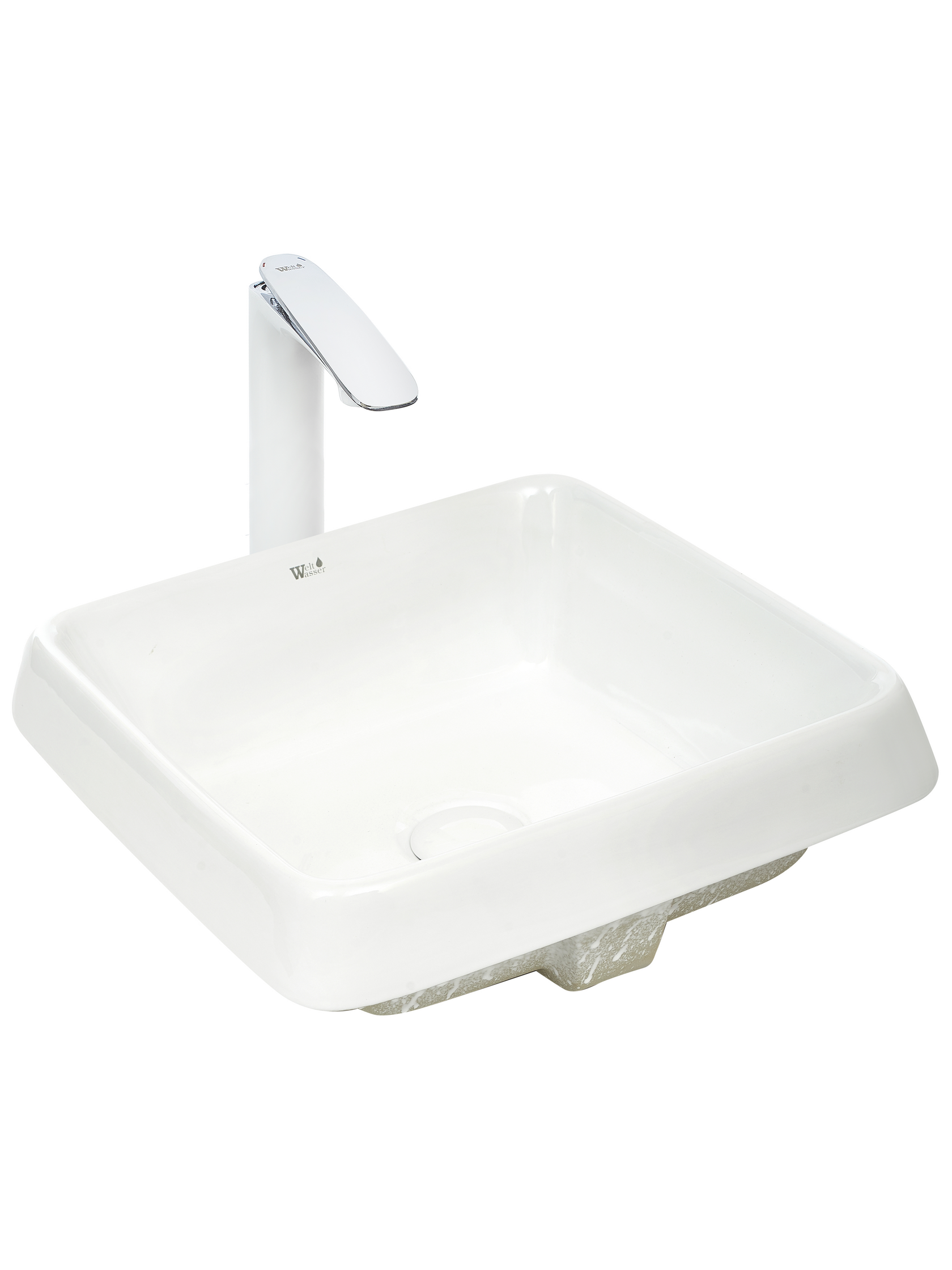 Раковина врезная WeltWasser 44/44/18.5 WW Deilbach 6042 10000004610 белая