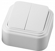 Выключатель двухклавишный Stekker Брест PSW06-22-20 32744