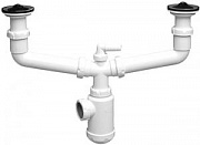 Сифон Jimten 1 1/2 40 (S40) двойной с носиком