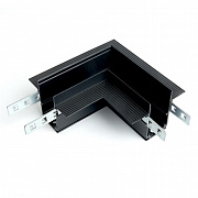 Соединитель угловой для низковольтного встраиваемого шинопровода, черный Feron LD2004 41980