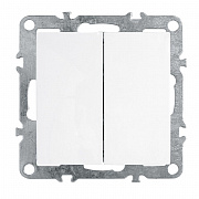 Выключатель двухклавишный Stekker Эрна PSW10-9104-01 39312