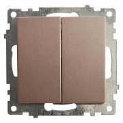 Выключатель двухклавишный Stekker Катрин GLS10-7104-02 39592