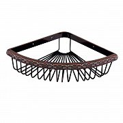 """Аксессуары"" Jasmine полка угловая, 240х240х90 мм, черная бронза"