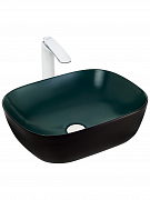 Раковина накладная WeltWasser 49/39.5/15 WW Elbach M2143 BBG 10000005600 матовая черно-зеленая