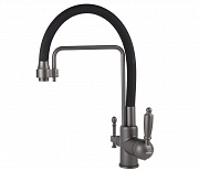 Смеситель для кухни Viko V-5617 серый/черный