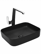 Раковина накладная WeltWasser 50/39/14 WW Elbach 2195 MB 10000004538 матовая черная
