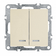 Выключатель двухклавишный Stekker Эрна PSW10-9101-02 39321