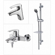 Комплект смесителей с душевым гарнитуром Kaiser Guss 6800К хром