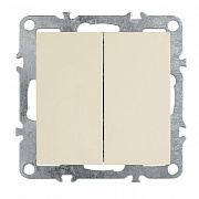 Выключатель двухклавишный Stekker Эрна PSW10-9104-02 39323