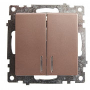 Выключатель двухклавишный Stekker Катрин GLS10-7102-02 39593