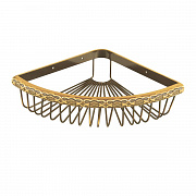 """Аксессуары"" Jasmine полка угловая, 240х240х90 мм, бронза"