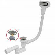 Сифон для ванны click/clak AlcaPlast A516CKM хром