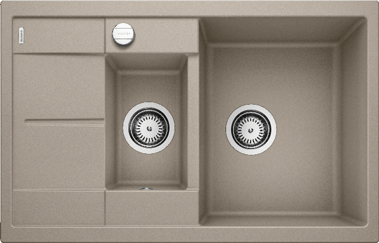Врезная кухонная мойка Blanco METRA 6S Compact SILGRANIT PuraDur серый беж