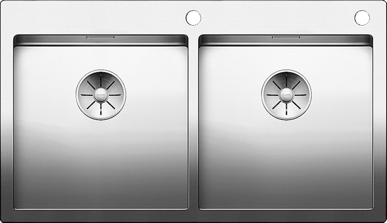 Врезная кухонная мойка Blanco CLARON 400/400-IF/А нержавеющая сталь