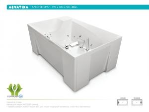 Ванна Aqvatika АРХИТЕКТУРА 190х120х74 BASIC