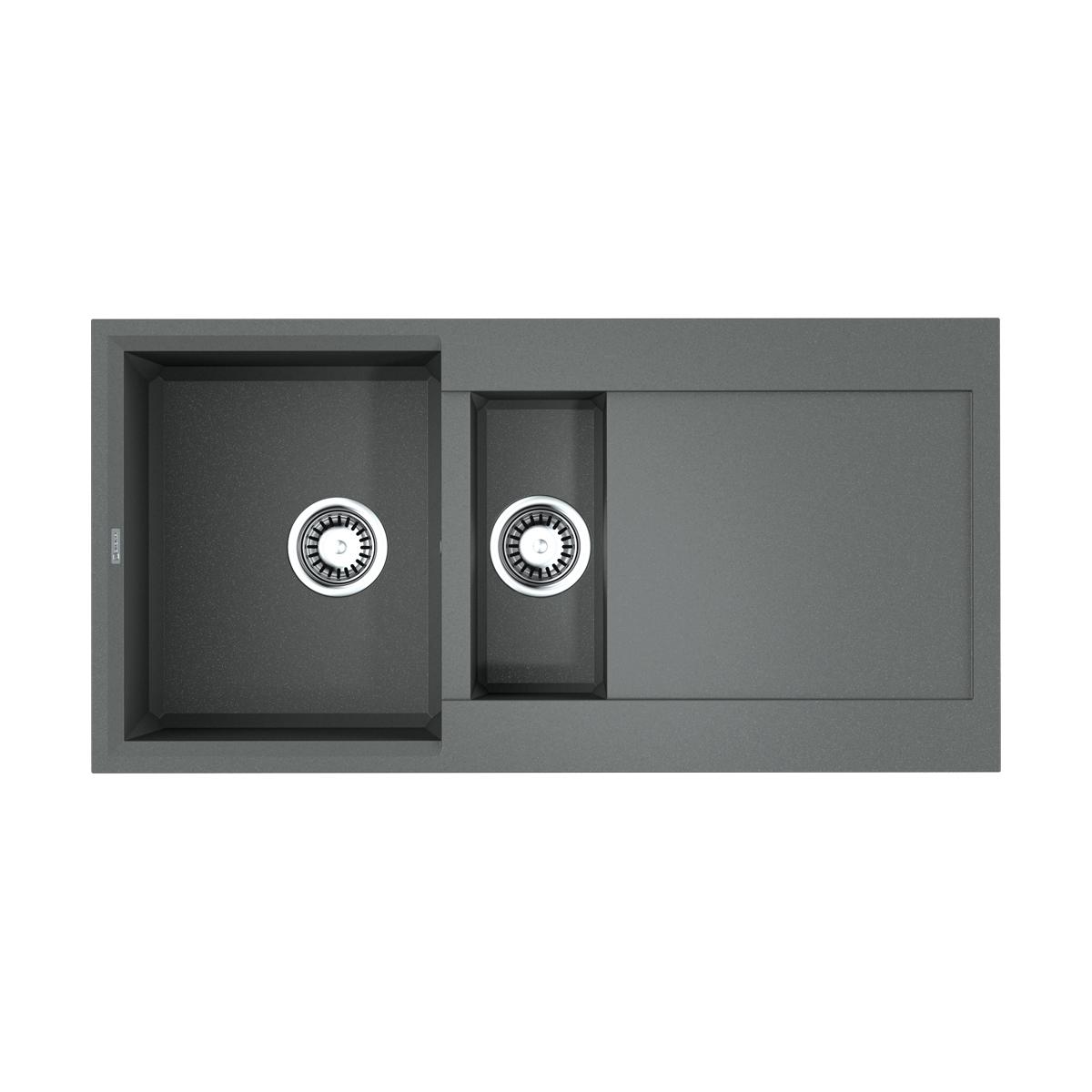 Врезная кухонная мойка Omoikiri Sakaime 100-2-GR leningrad grey 4993562