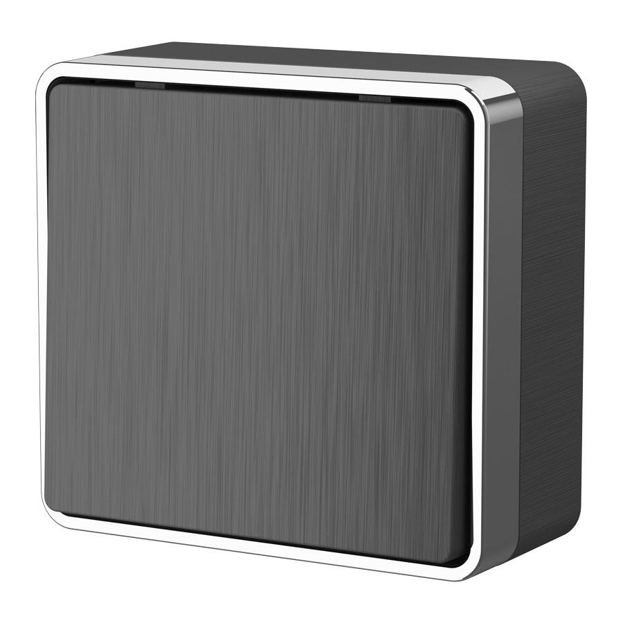 Выключатель одноклавишный Gallant графит рифленый Werkel W5010004
