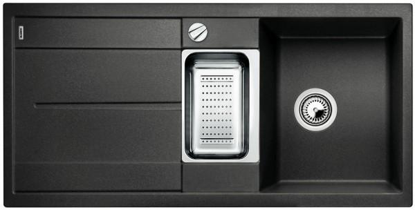 Врезная кухонная мойка Blanco METRA 6S SILGRANIT PuraDur антрацит