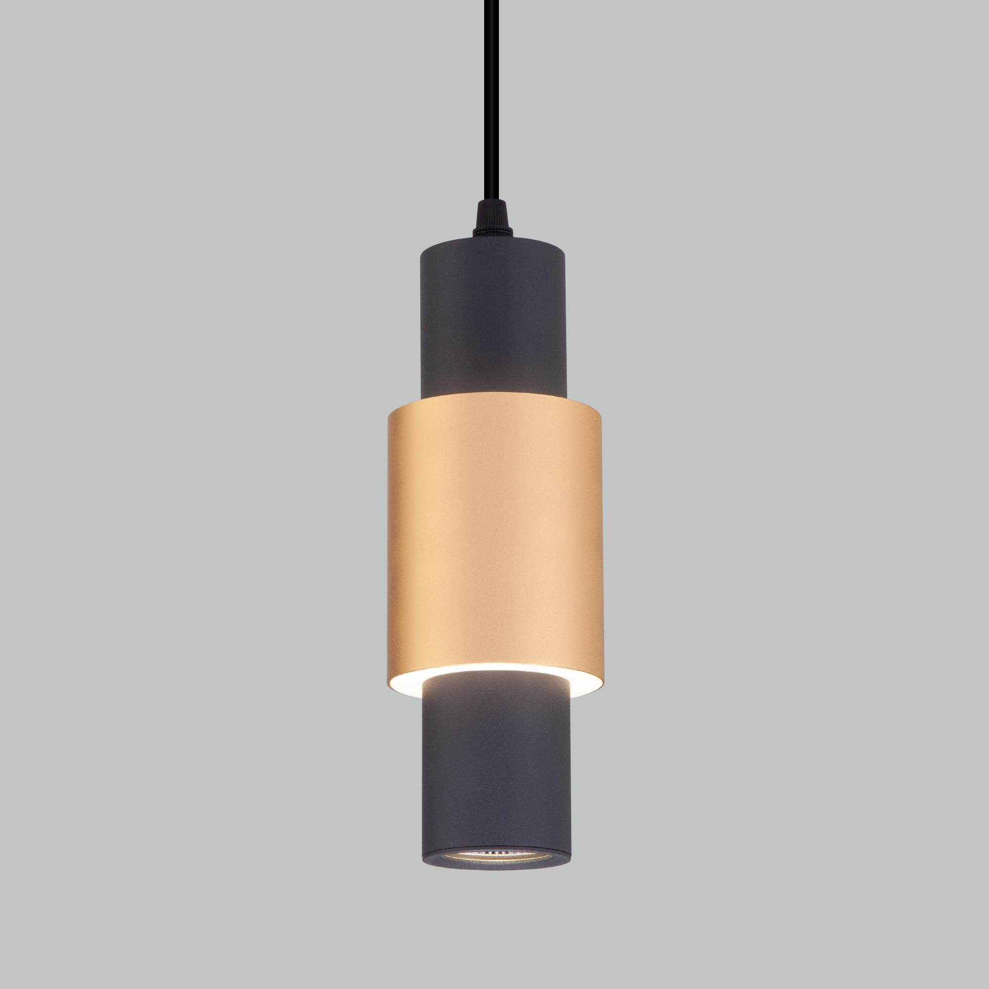 Подвесной светильник Eurosvet 50204/1 LED черный/золото