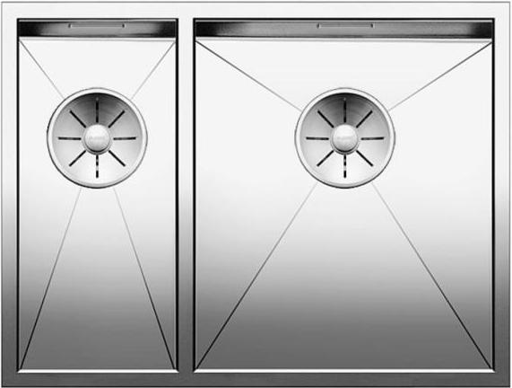 Врезная кухонная мойка Blanco ZEROX 340/180-IF (чаша справа) нержавеющая сталь