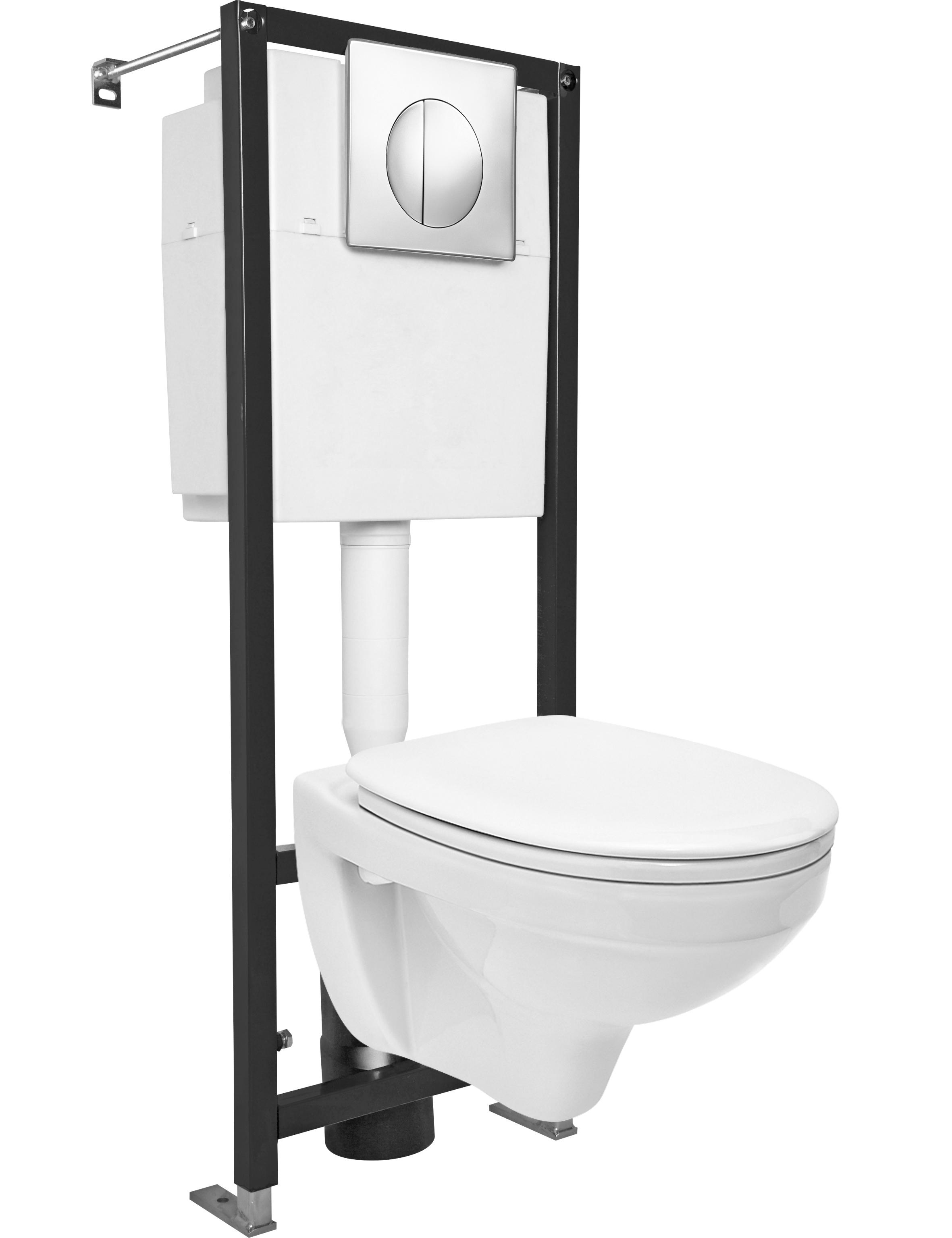 Комплект с инсталляцией Cersanit Delfi TPL + Black S-SET-DEL/Black/TPL/Cg-w