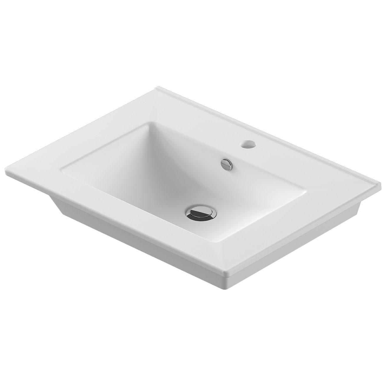 Мебельная раковина Raval Quadro QDR75SLWB01